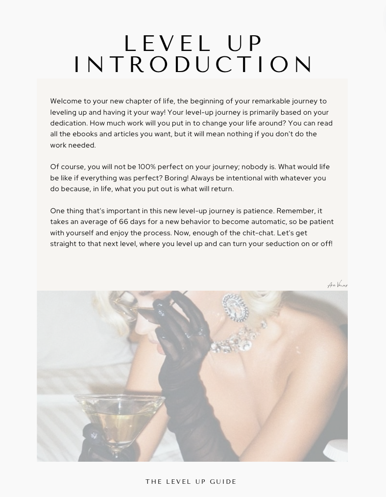 Guide To Level Up And Seduction