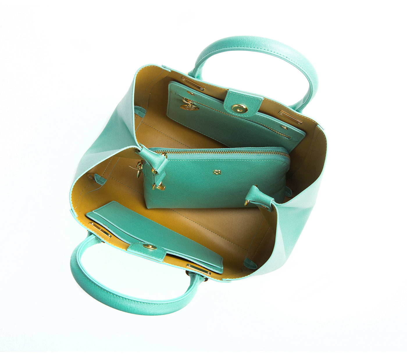 Jane Tiffany Blue Vegan Leather Satchel
