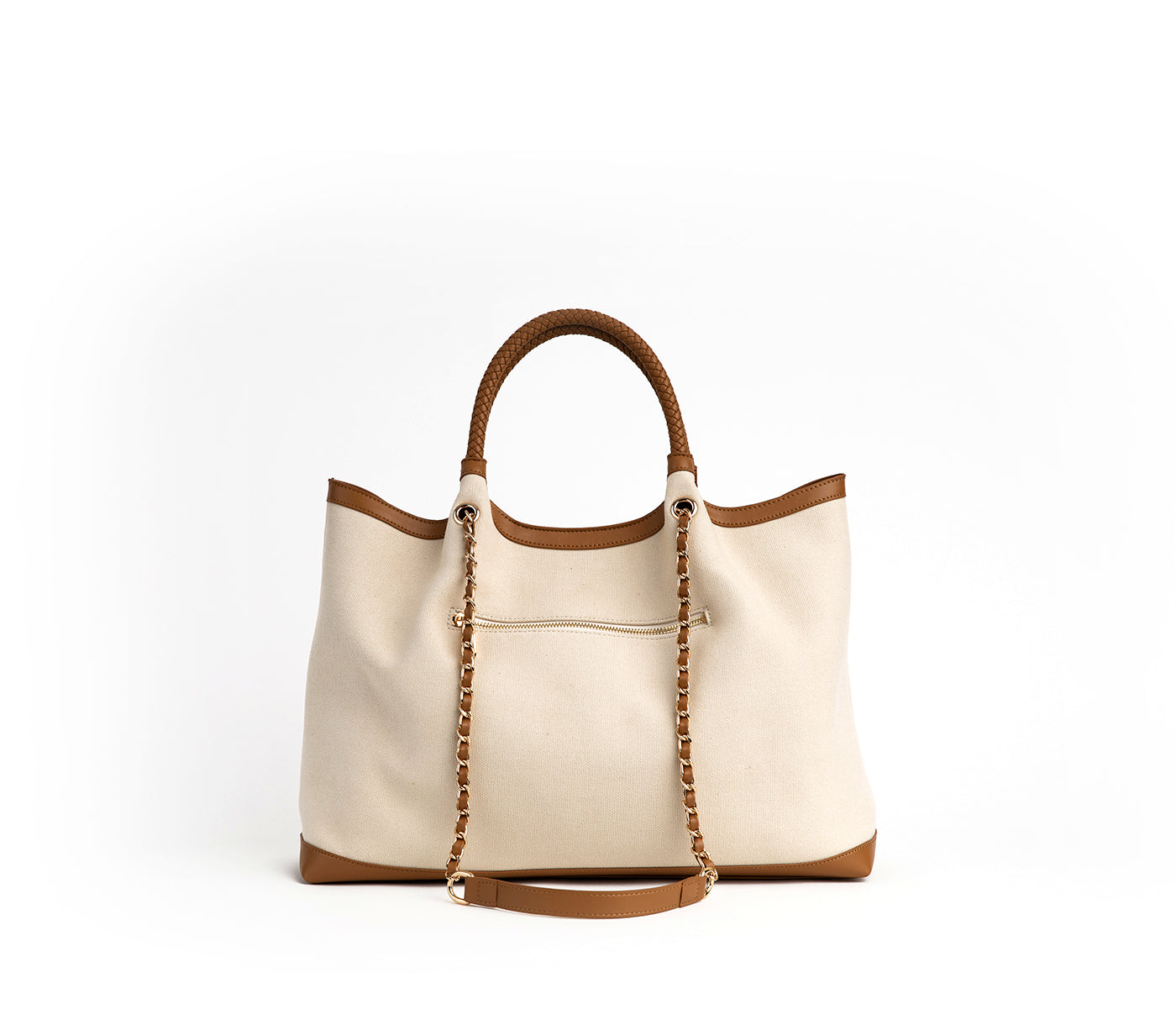 RUTH - Tan Vegan Canvas Tote