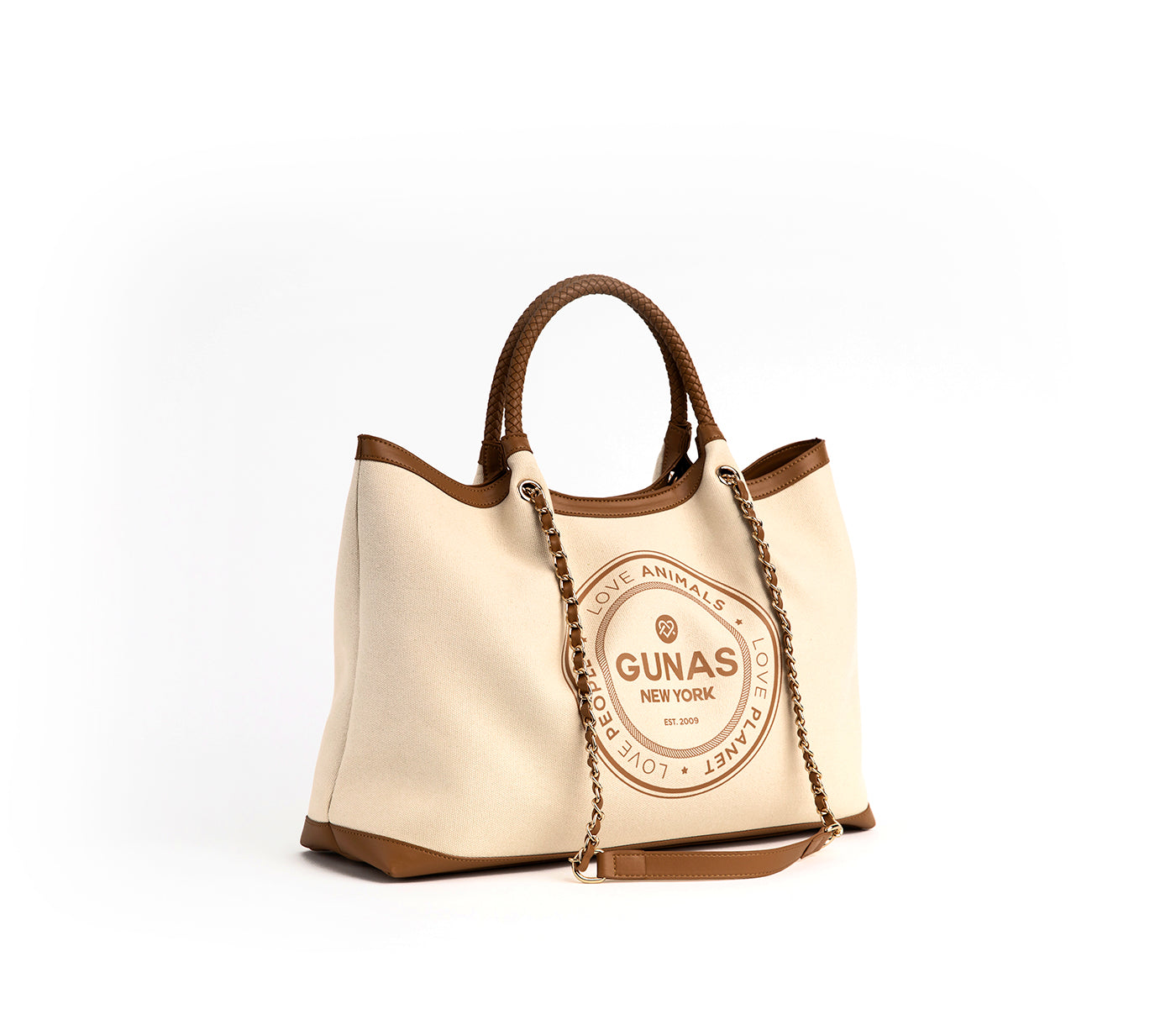 RUTH - Tan Vegan Canvas Tote