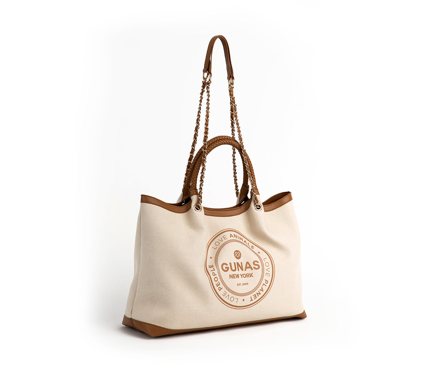 RUTH - Tan Vegan Canvas Tote
