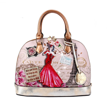 Lady Luck Vintage Scratch & Stain Resistant Top-Handle Bag