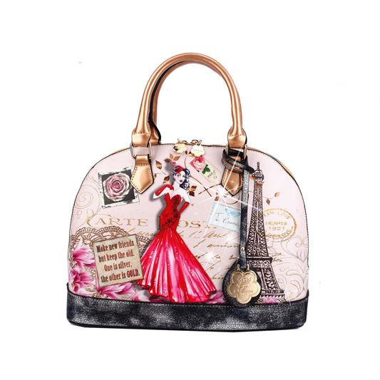 Lady Luck Vintage Scratch & Stain Resistant Top-Handle Bag